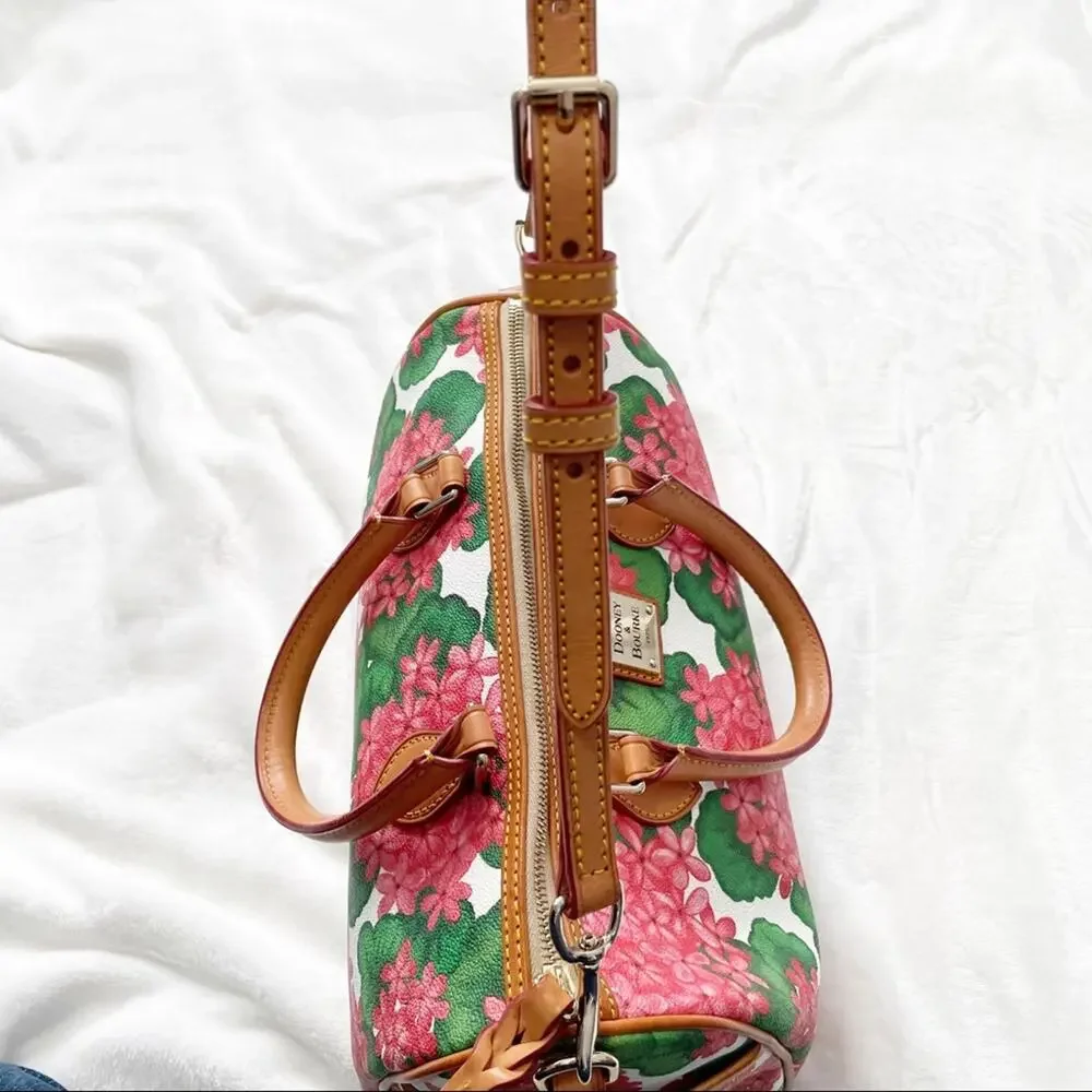 Dooney & Bourke hydrangea satchel crossbody floral bag purse